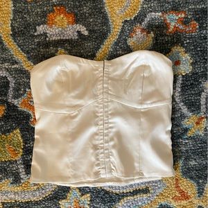 Abercrombie Satin Strapless Corset Top